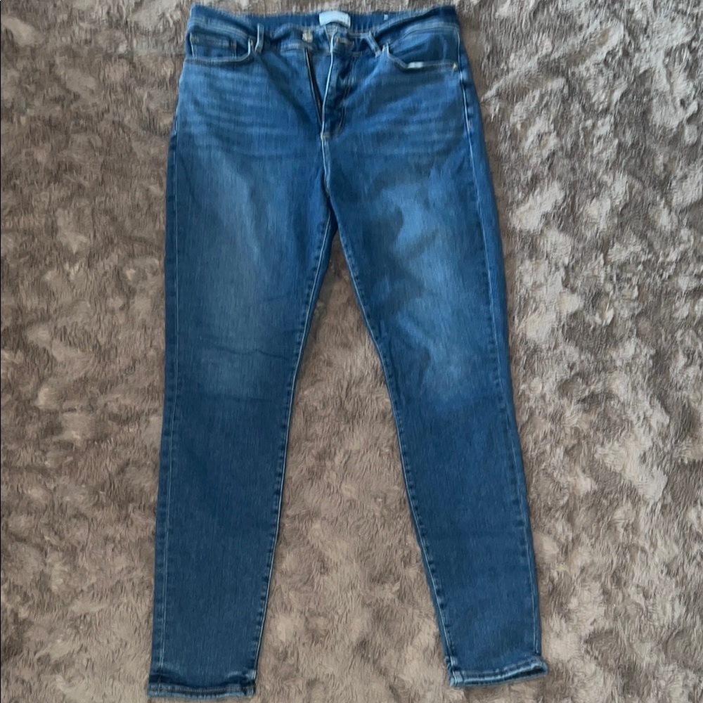 Loft curvy skinny Blue Jeans.